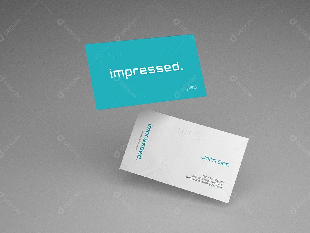 Modelo de Cartão de Visita Branco e Azul Verso Frente e Verso PSD