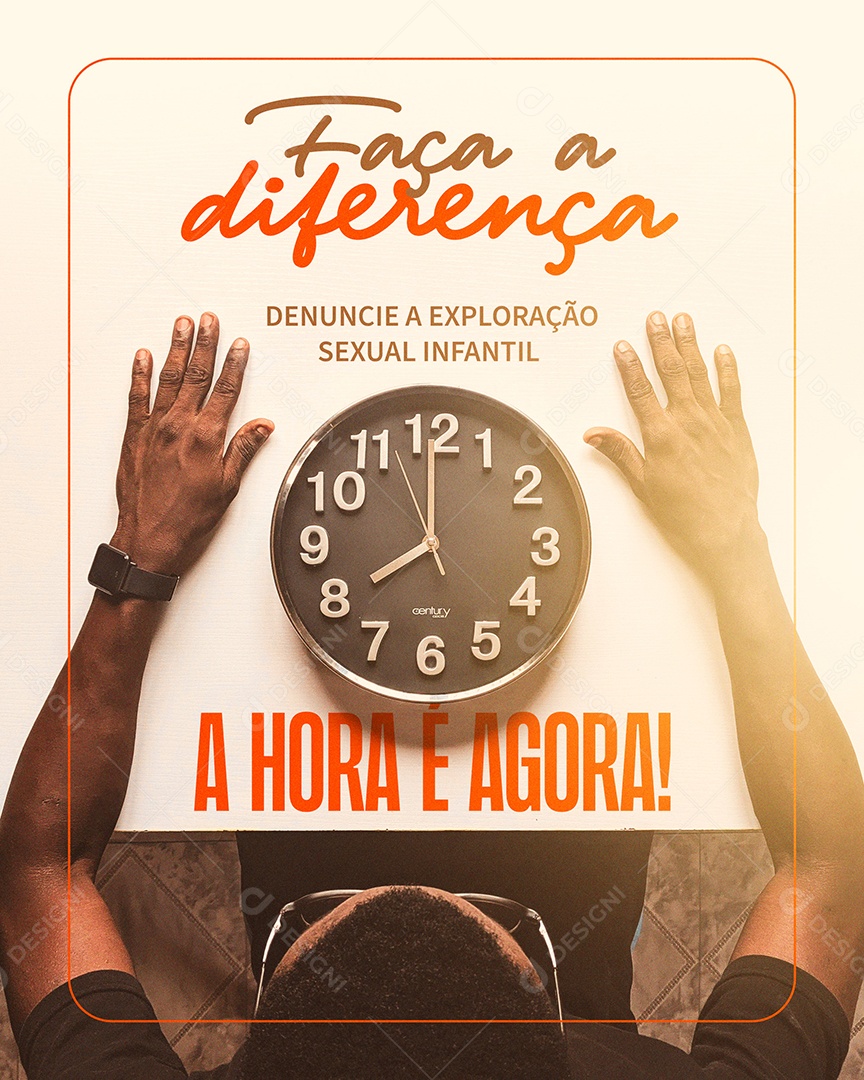 Faça a Diferença a Hora Chegou Denuncie a Exploração Infantil Social Media PSD Editável