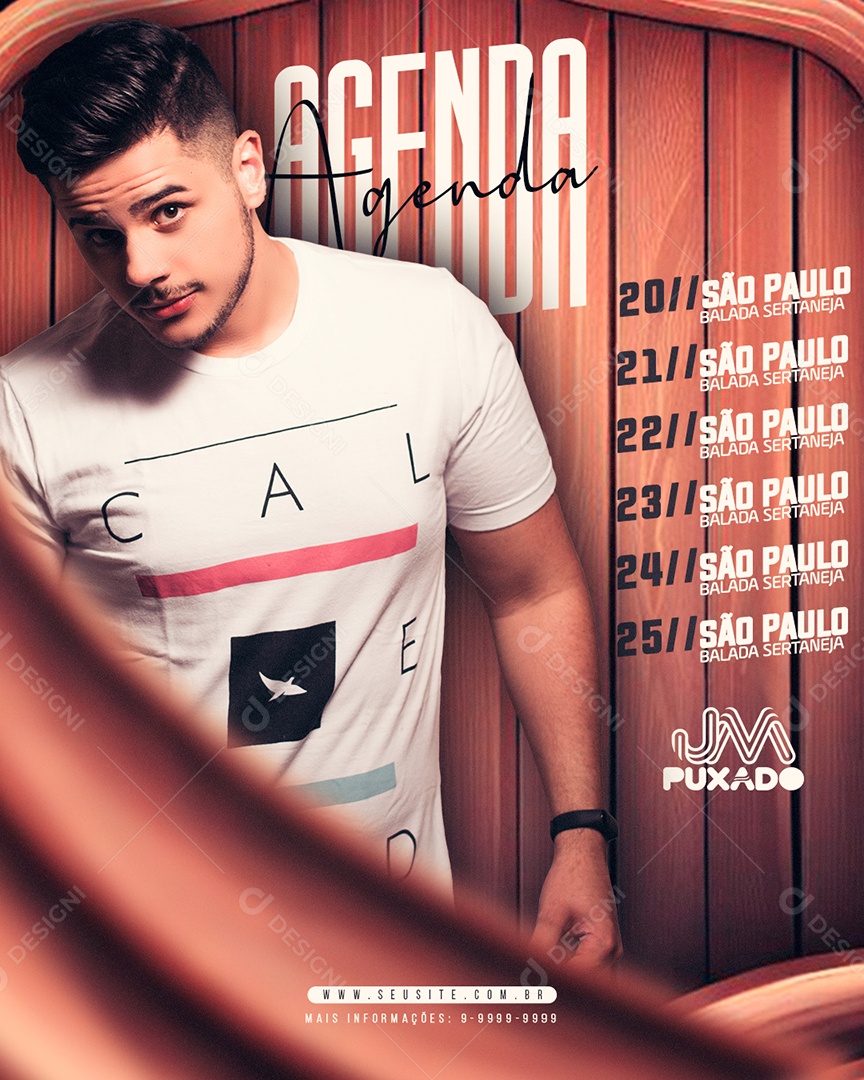 Social Media Flyer Feed Schedule JM Pulled Editable PSD