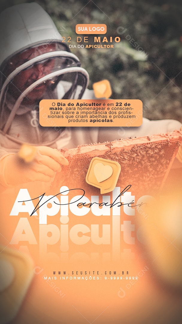 Social Media Story 22 De Maio Dia Do Apicultor PSD Editavel