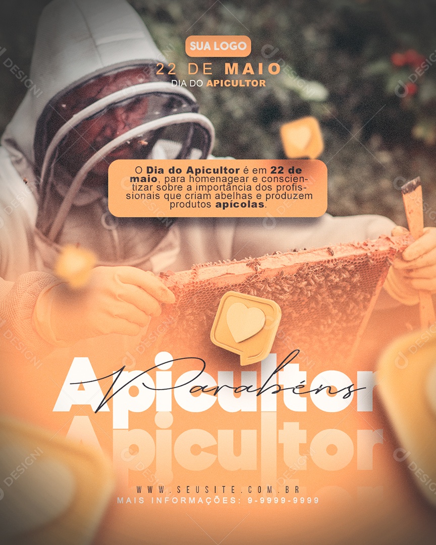 Social Media Feed 22 De Maio Dia Do Apicultor PSD Editavel