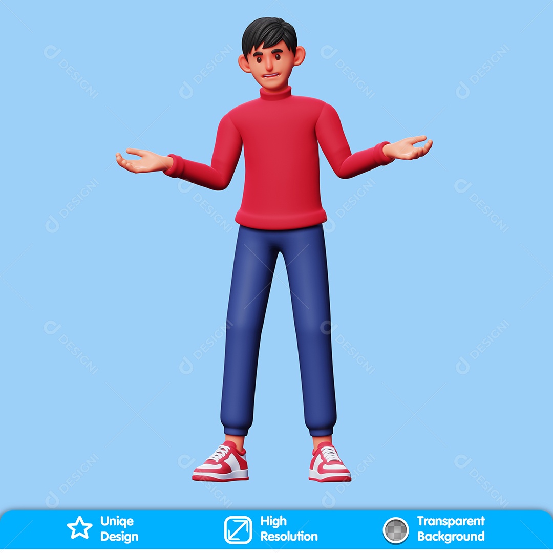Personagem 3D Para Composição PSD