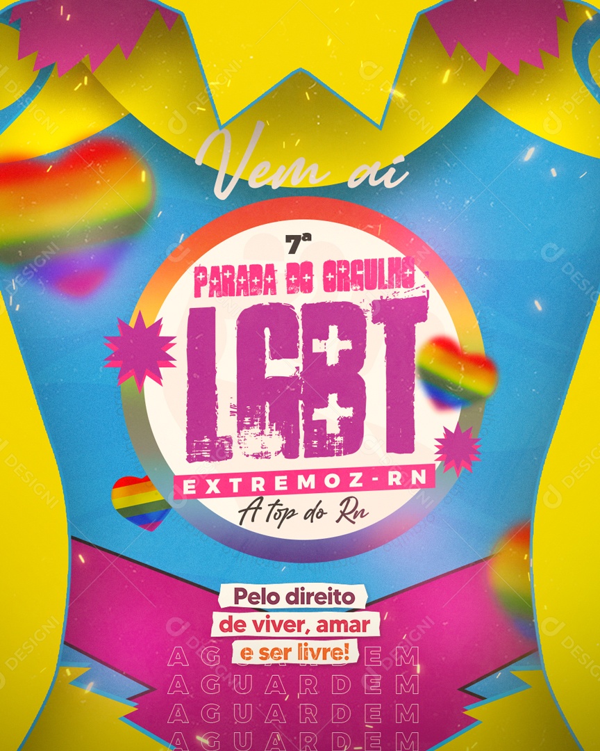 Flyer Sétima Parada do Orgulho Lgbt Social Media PSD Editável