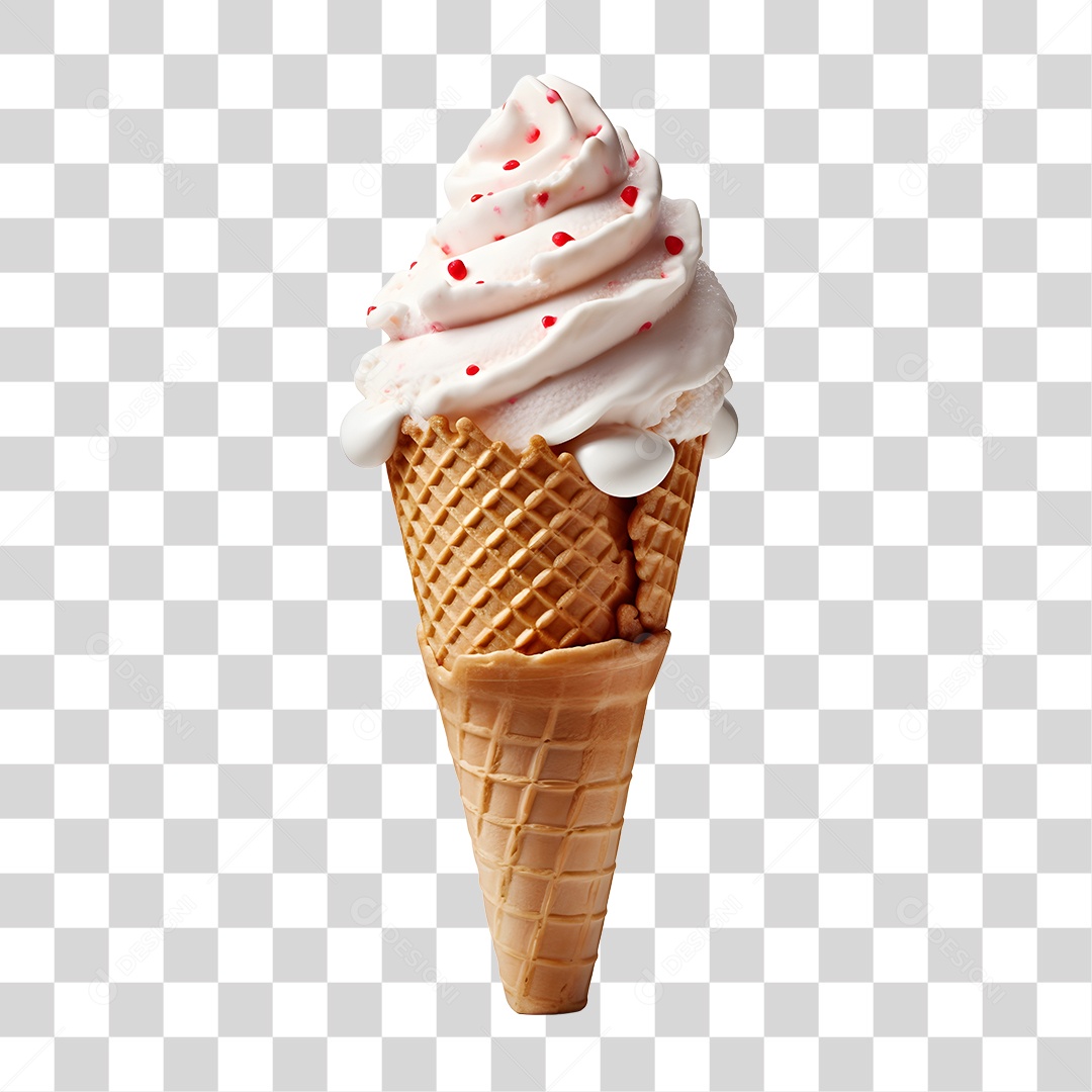 Sorvete de casquinha saboroso PNG Transparente