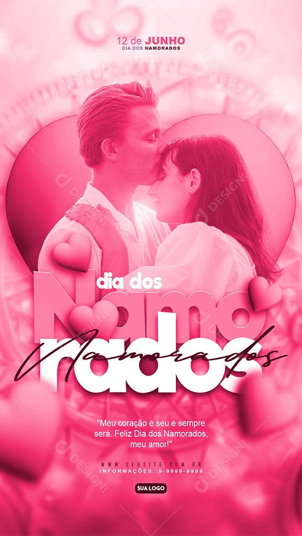 Social Media Story Dia Dos Namorados Meu Coração E Seu PSD Editável