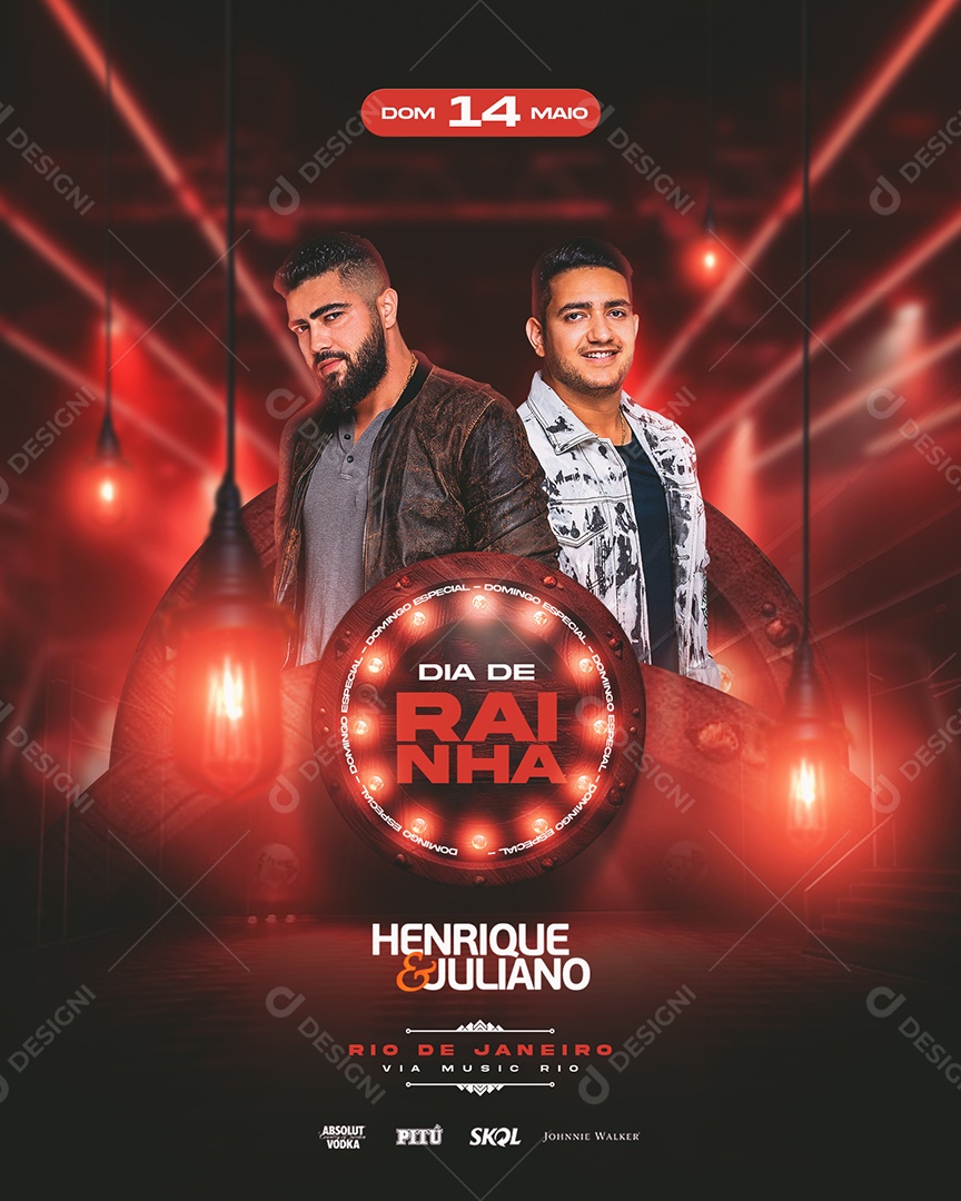 Social Media Flyer Feed Dia De Rainha Henrique E Juliano PSD Editavel