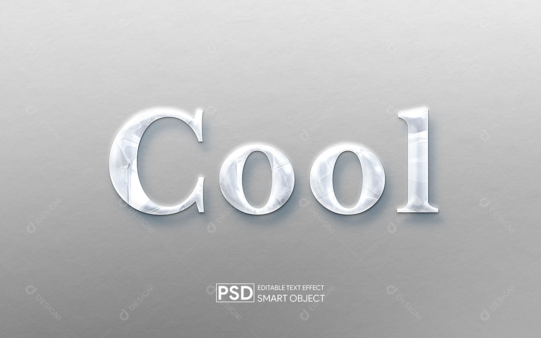 Efeito de Texto 3D Cool PSD Editável