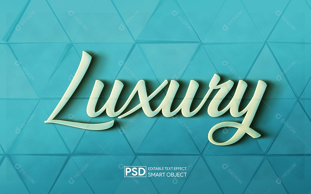 Efeito de Texto 3D Luxury PSD Editável