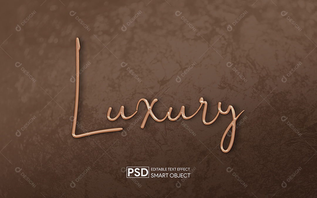 Efeito de Texto 3D Luxury PSD Editável