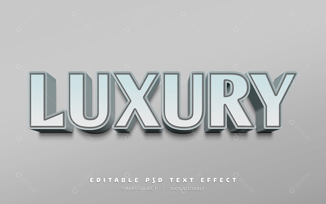 Efeito de Texto 3D Luxury PSD Editável