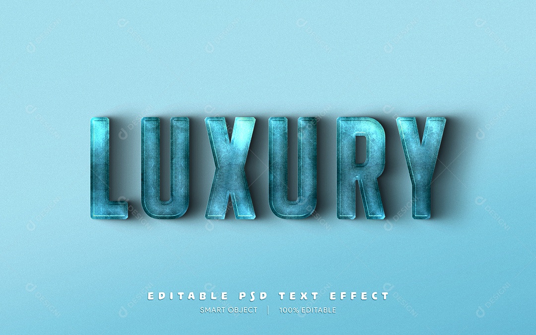 Efeito de Texto 3D Luxury PSD Editável