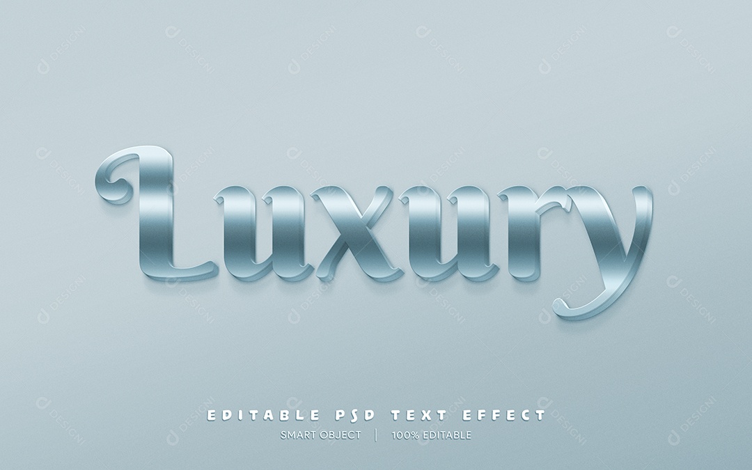 Efeito de Texto 3D Luxury PSD Editável