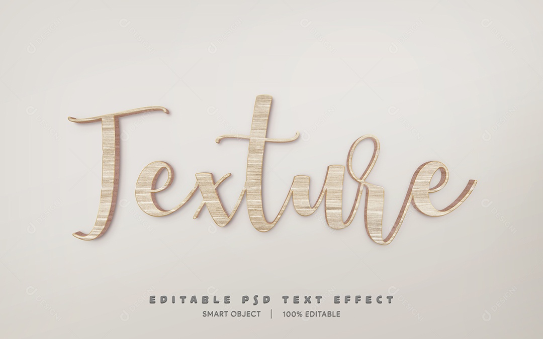 Efeito de Texto 3D Texture PSD Editável