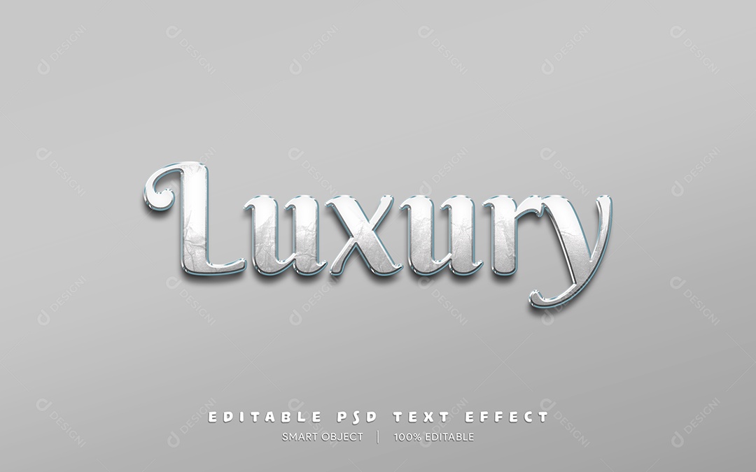 Efeito de Texto 3D Luxury PSD Editável