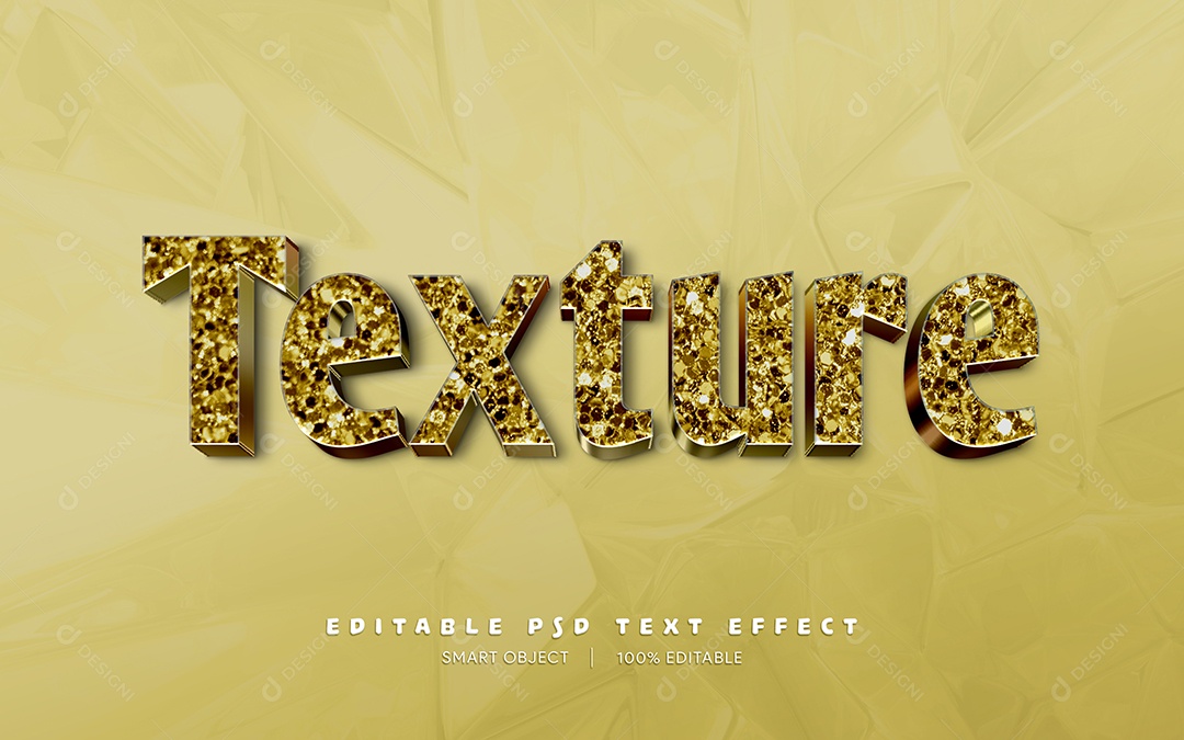 Efeito de Texto 3D Texture PSD Editável