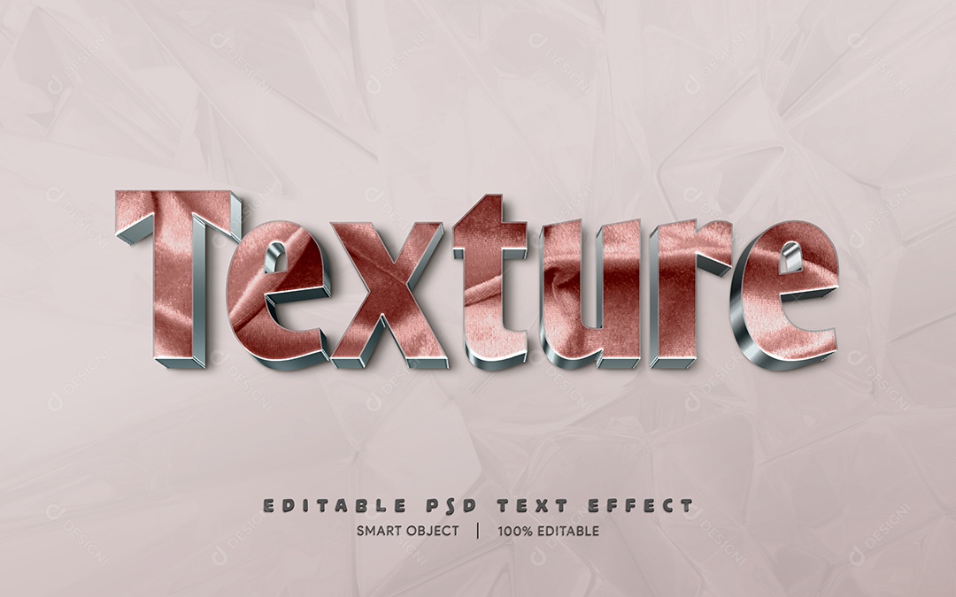 Efeito de Texto 3D Texture PSD Editável