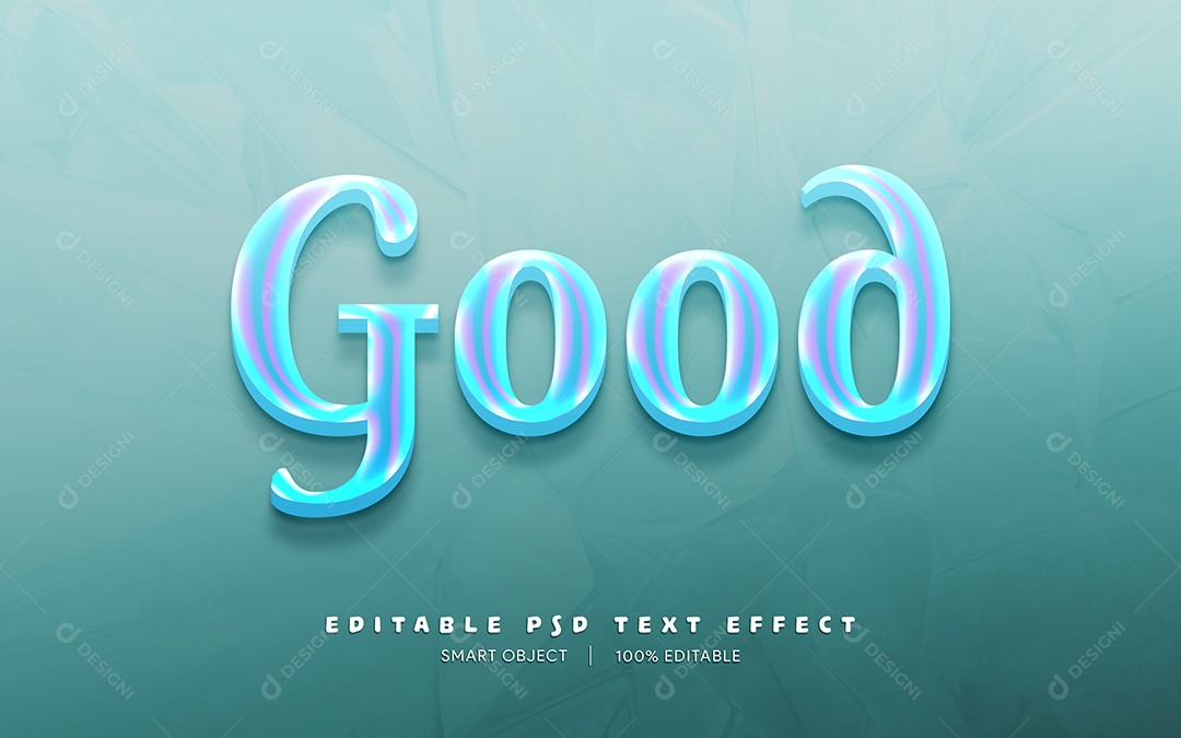 Efeito de Texto 3D Good PSD Editável