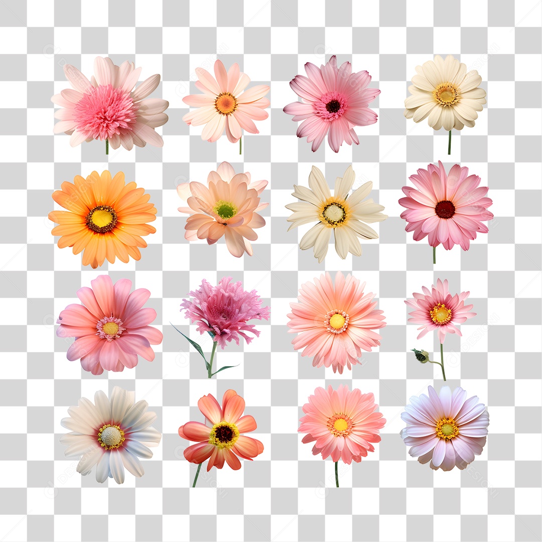 Lindas flores PNG Transparente