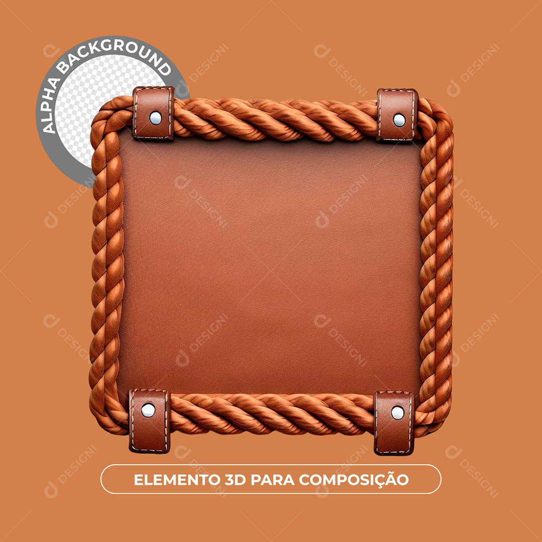 Painel 3D Elemento Para Composição PSD