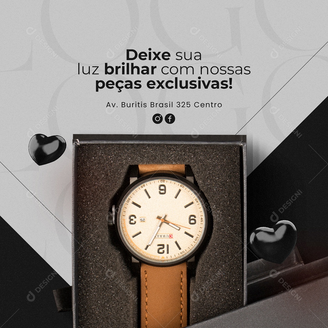 Deixe Sua Luz Brilhar Com Nossas Peças Exclusivas Joalheria Social Media PSD Editável
