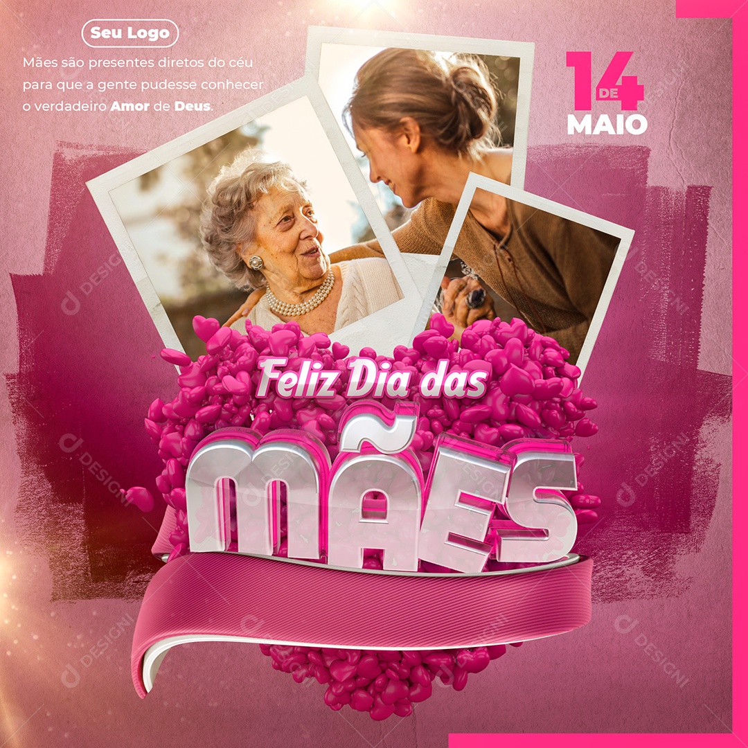 Social Media Feliz Dia Das Mães 14 De Maio PSD Editável