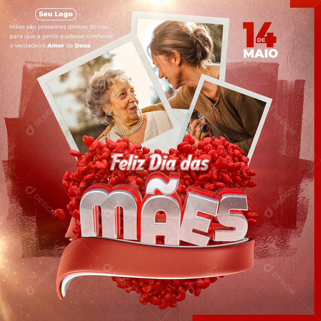 Feliz Dia Das Mães 14 De Maio Social Media PSD Editável