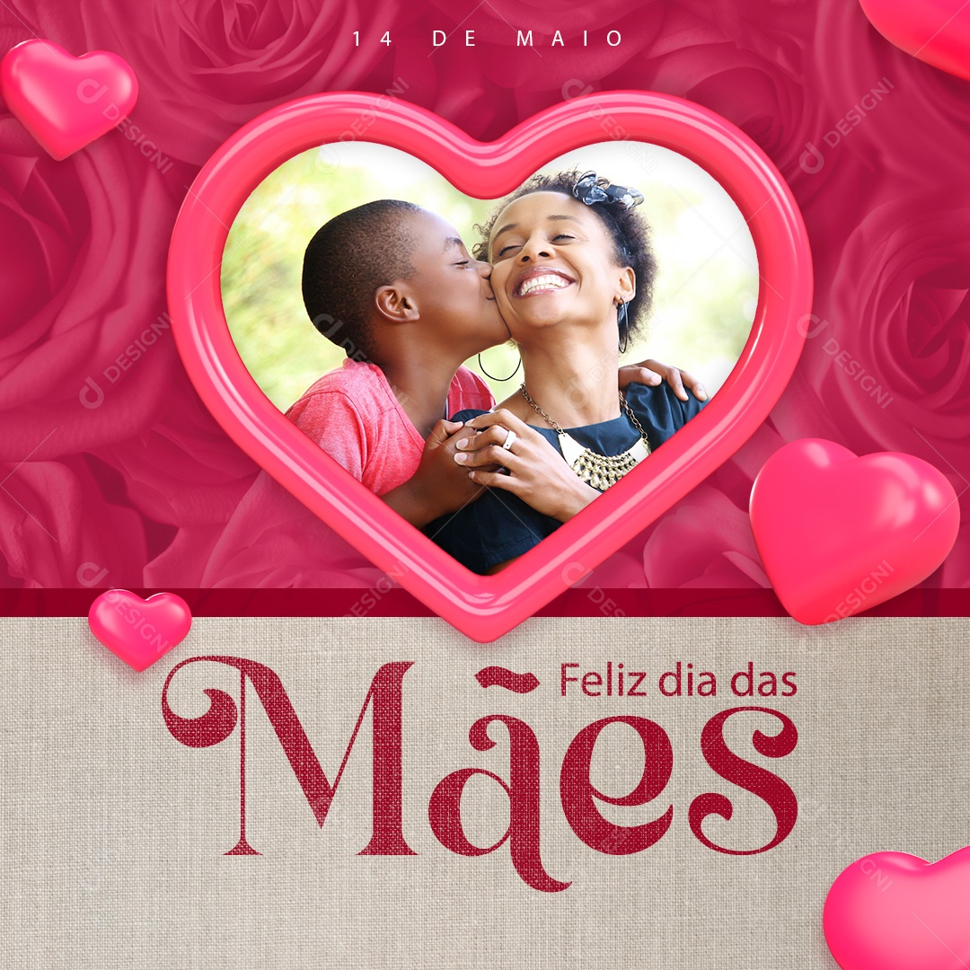 Feliz Dia Das Mães 14 De Maio Social Media PSD Editável