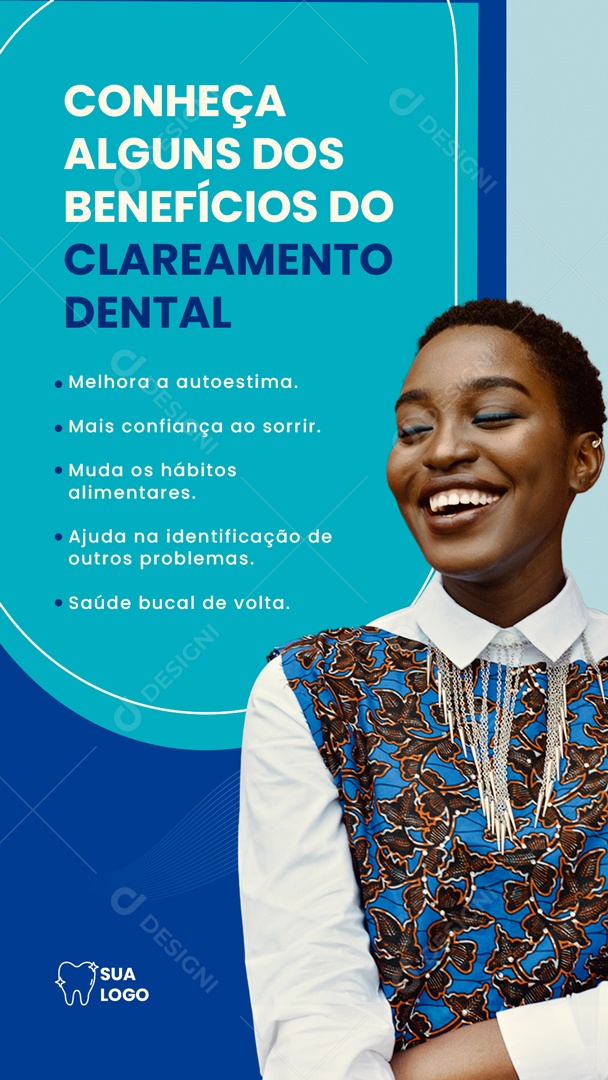 Storys Odontologia Clareamento Dental Social Media PSD Editavel