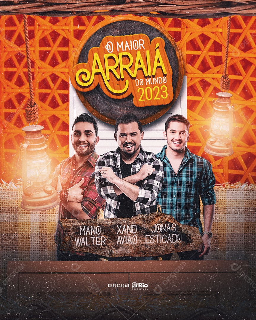 Flyer Maior Arraiá do Mundo 2023 Social Media PSD Editável