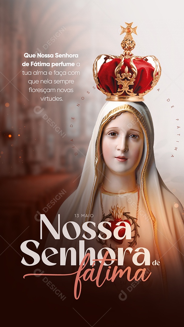 Social Media Story Nossa Senhora De Fátima 13 De Maio PSD Editavel