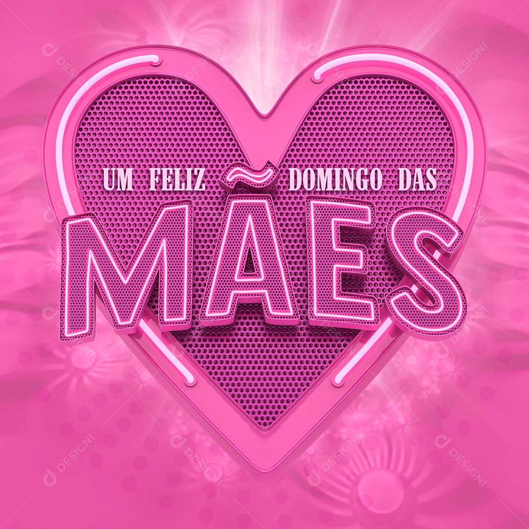 Um Feliz Domingo das Mães Parabéns Pelo Seu Dia Social Media PSD Editável