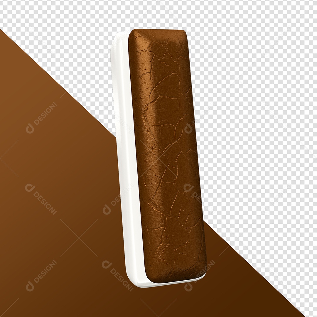 Letra Do Alfabeto I Elemento 3D Para Composição PSD