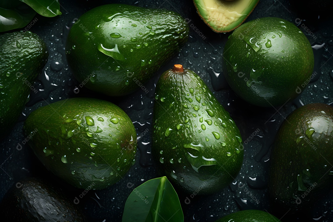 Abacate saborosas sobre fundo isolado