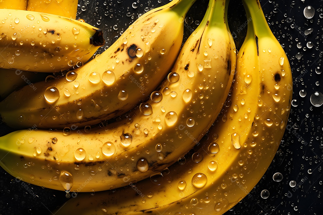 Bananas saborosas sobre fundo isolado