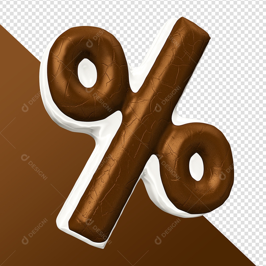 Sinais De Porcentagem Elemento 3D Para Composição PSD