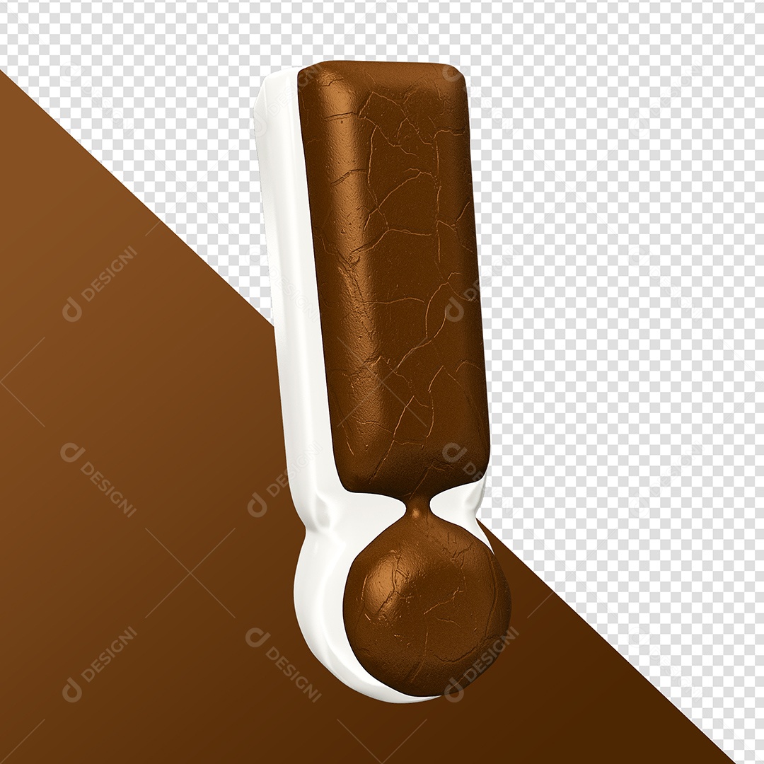 Sinais De Exclamação Elemento 3D Para Composição PSD