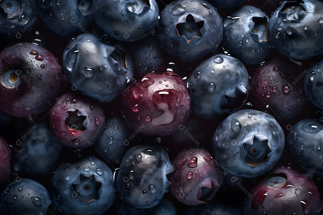 Mirtilo saborosas sobre fundo isolado