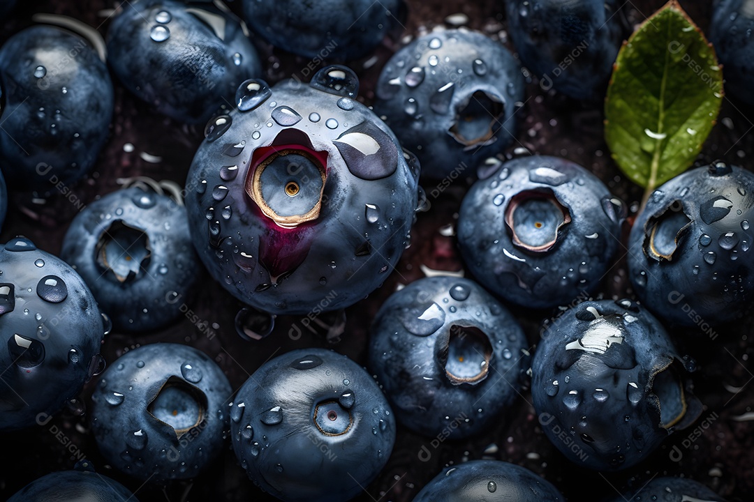 Mirtilo saborosas sobre fundo isolado