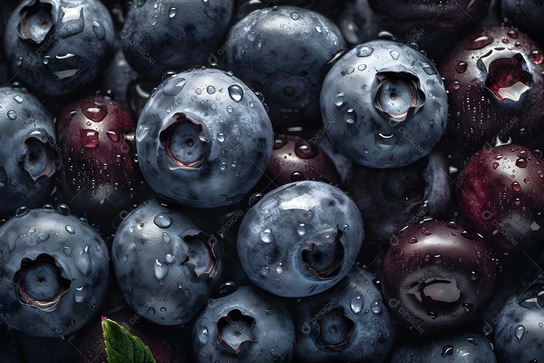 Mirtilo saborosas sobre fundo isolado