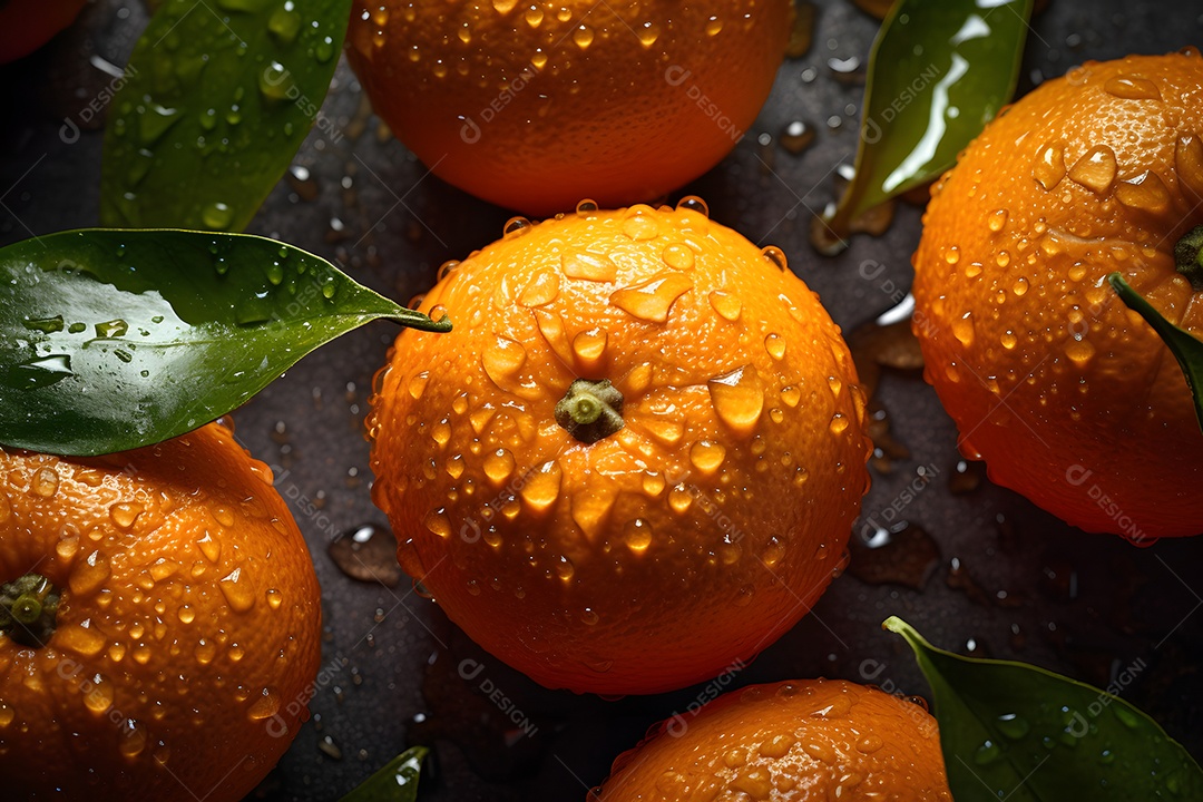 Laranjas saborosas sobre fundo isolado