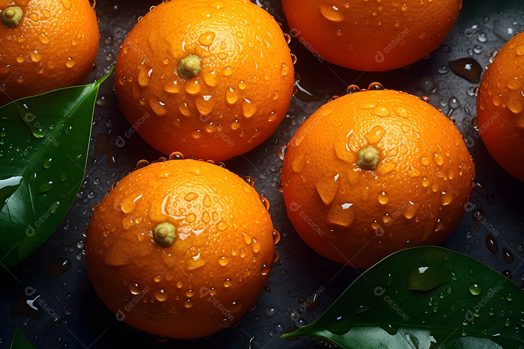 Laranjas saborosas sobre fundo isolado