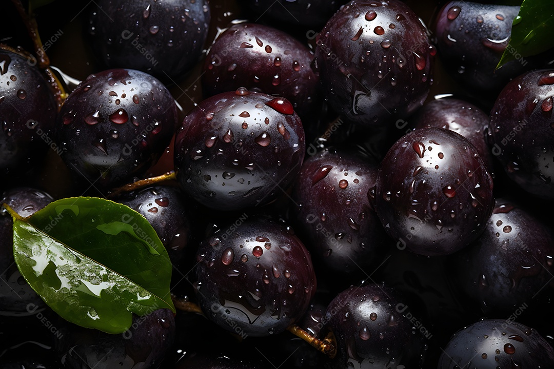 Ameixa saboroso sobre fundo isolado