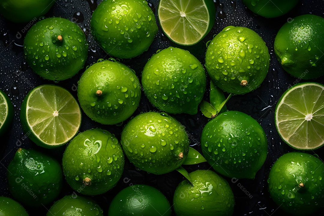 Limões saboroso sobre fundo isolado