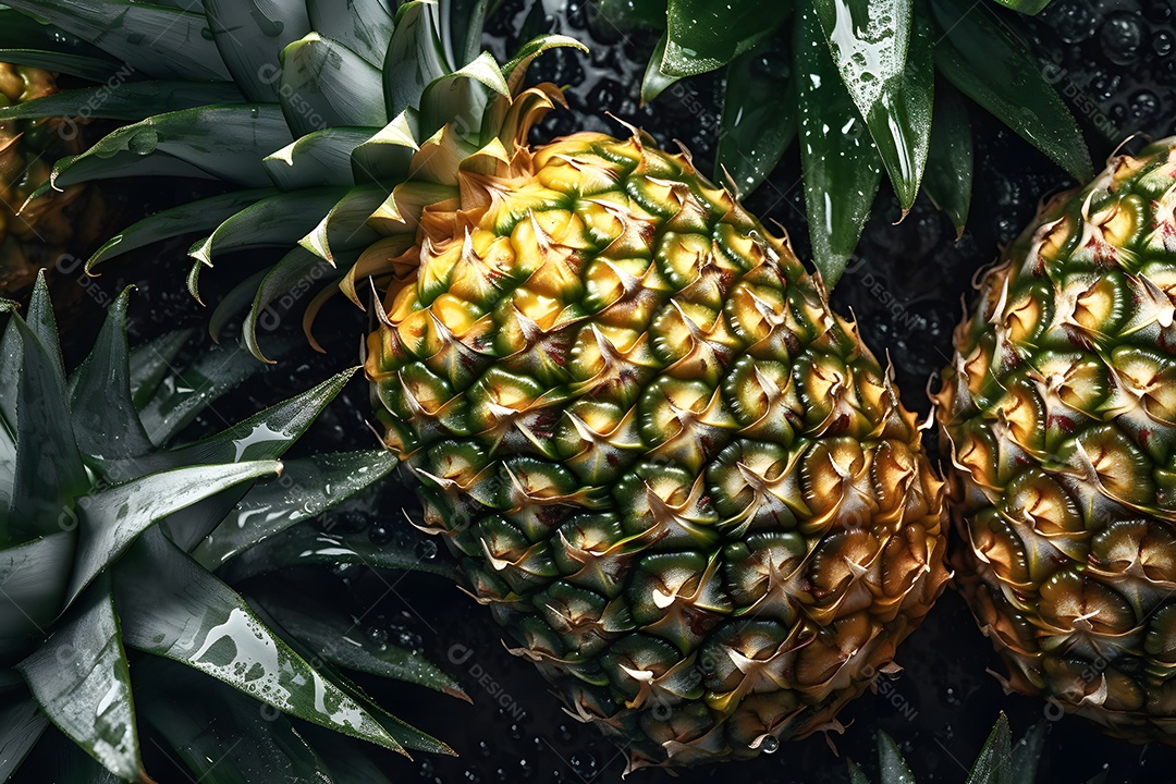 Abacaxi fruta saborosa sobre fundo isolado