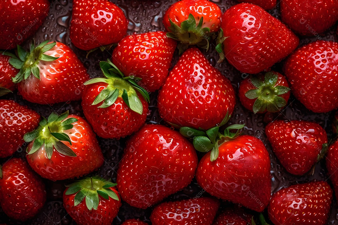 Morango delicioso sobre fundo isolado