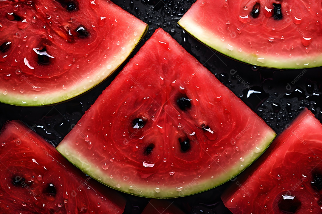 Melancia deliciosas cortadas em fatias