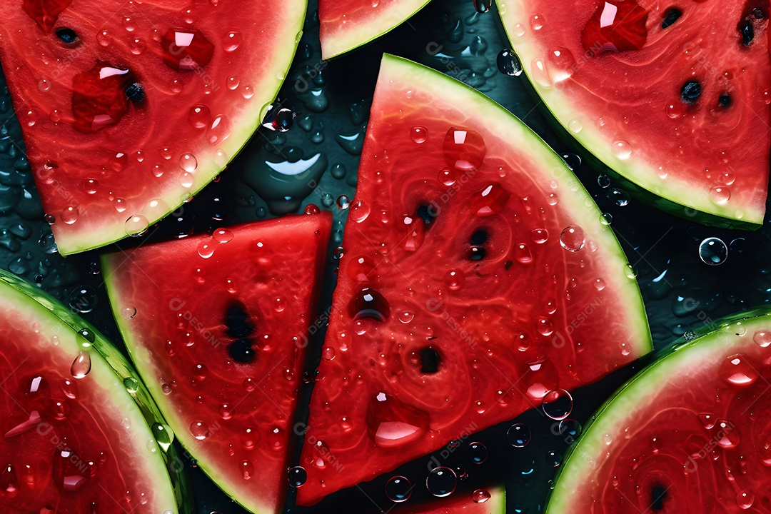 Melancia deliciosas cortadas em fatias