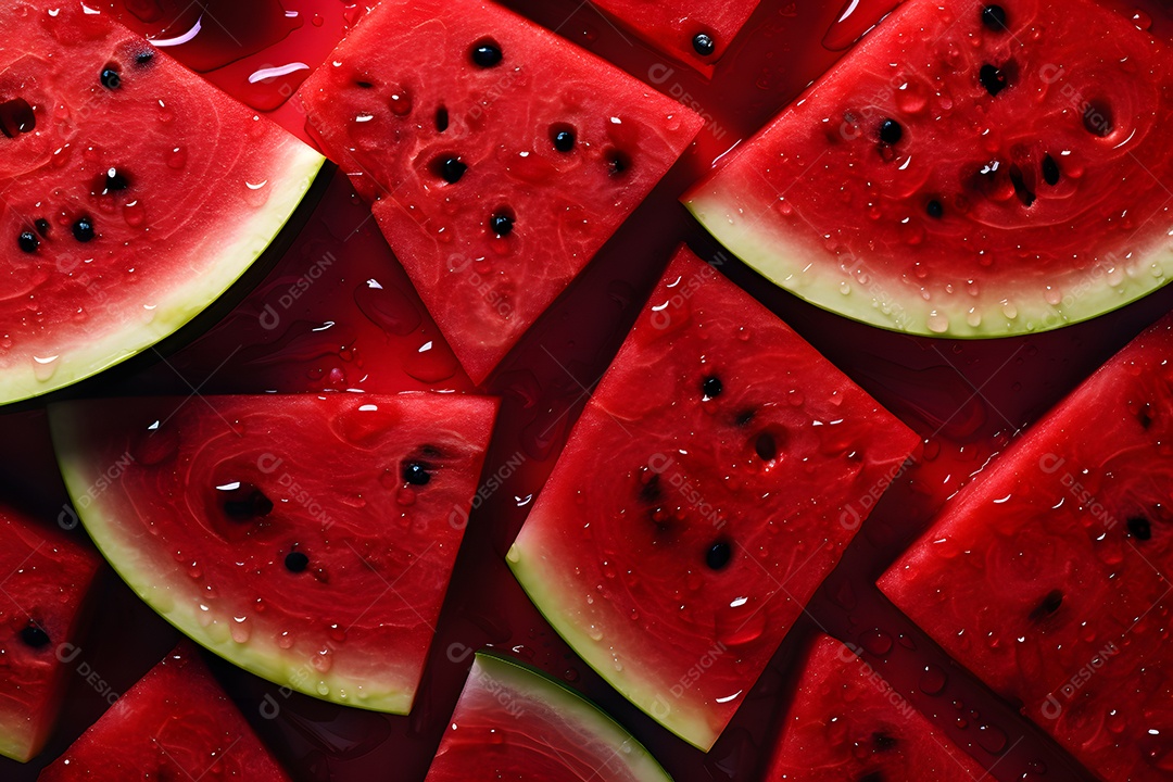 Melancia deliciosas cortadas em fatias