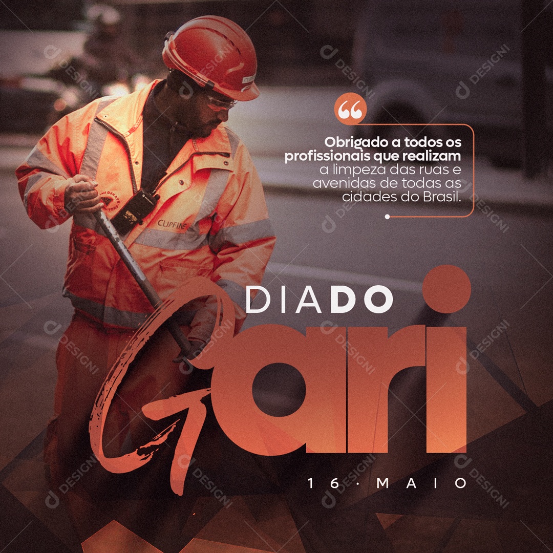 Dia Do Gari 16 De Maio Carrossel Social Media PSD Editável