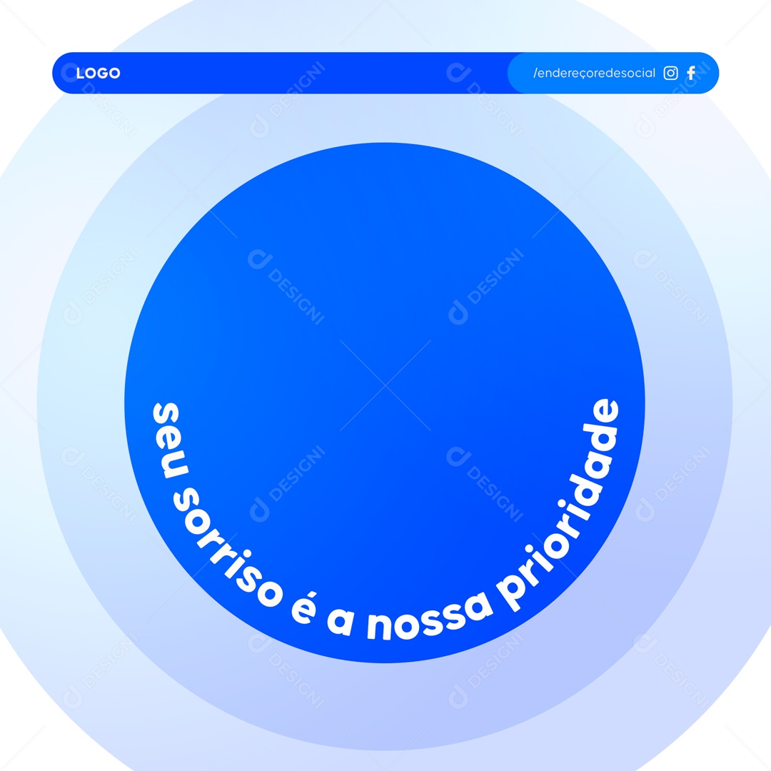 Social Media Seu Sorriso e a Nossa Prioridade Odontologia PSD Editavel